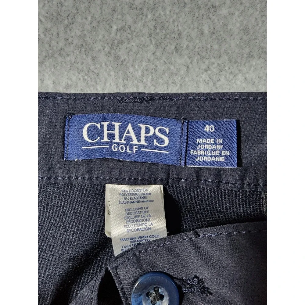 Chaps Men's Chino Golf Shorts, Black, Size 40, Inseam 9